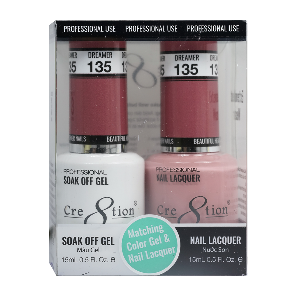 Cre8tion Gel Polish And Nail Lacquer, 135, 0.5oz, 0916-0976