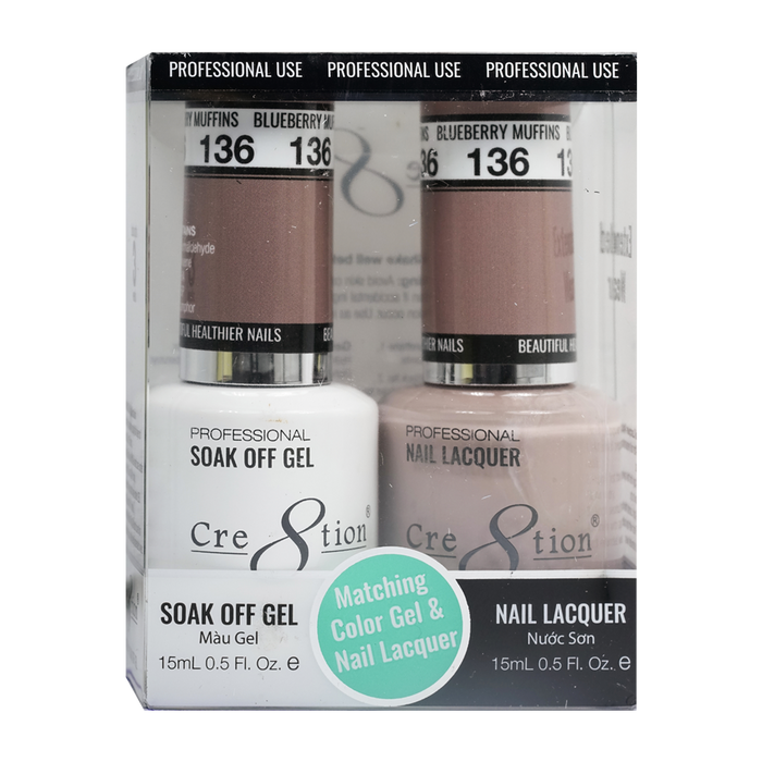 Cre8tion Gel Polish And Nail Lacquer, 136, 0.5oz, 0916-0977