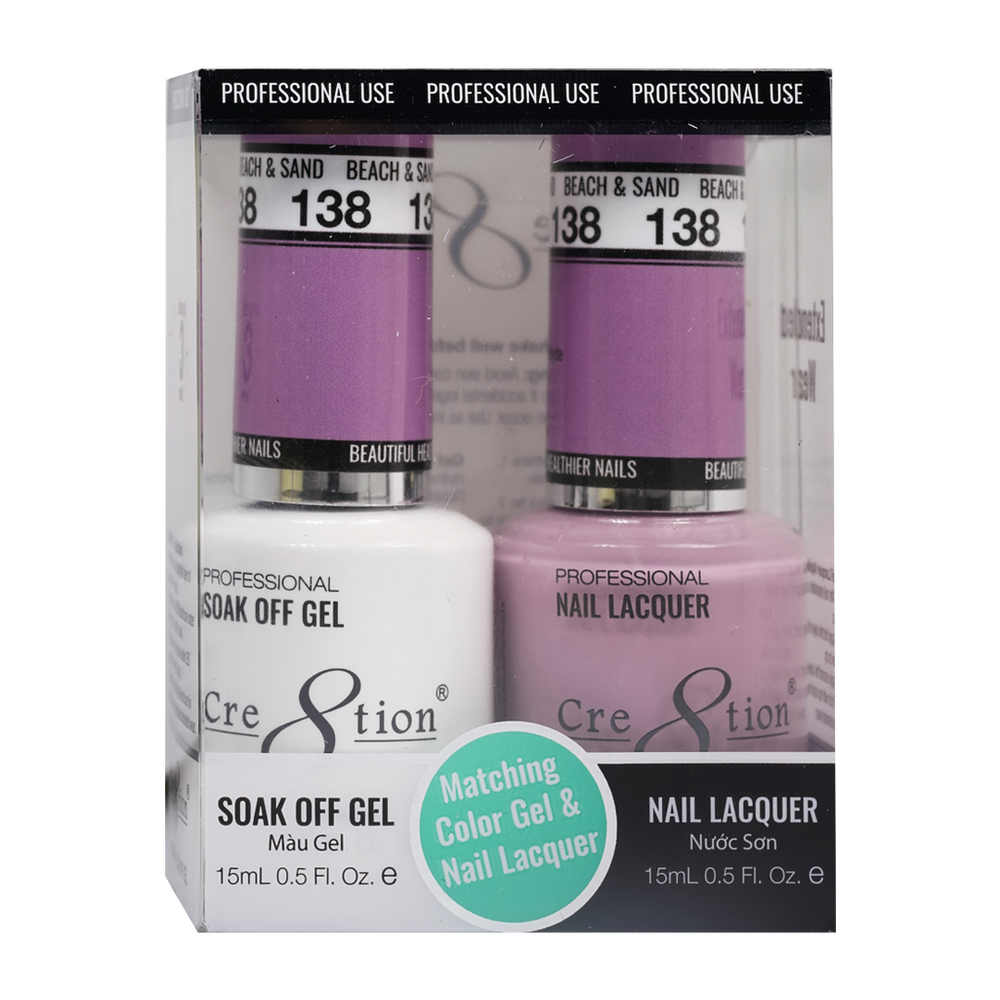 Cre8tion Gel Polish And Nail Lacquer, 138, 0.5oz, 0916-0979