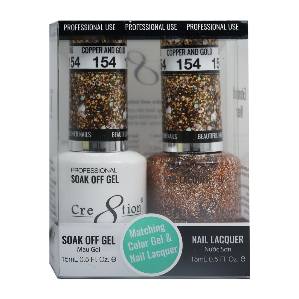 Cre8tion Gel Polish And Nail Lacquer, 154, 0.5oz, 0916-0995
