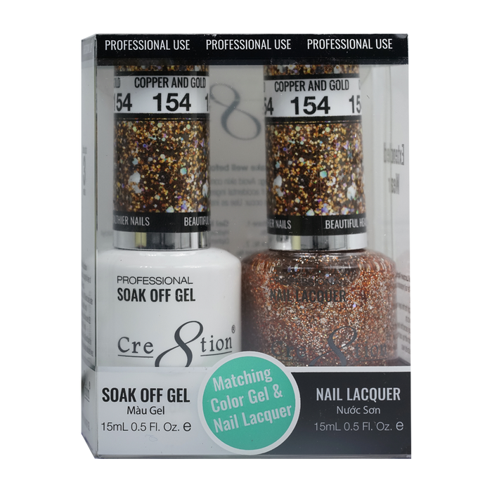 Cre8tion Gel Polish And Nail Lacquer, 154, 0.5oz, 0916-0995