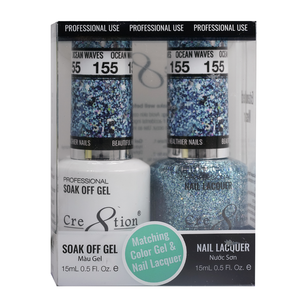 Cre8tion Gel Polish And Nail Lacquer, 155, 0.5oz, 0916-0996