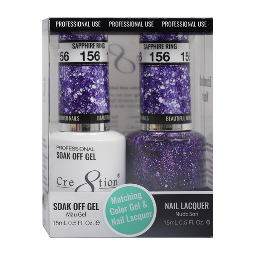 Cre8tion Gel Polish And Nail Lacquer, 156, 0.5oz, 0916-0997