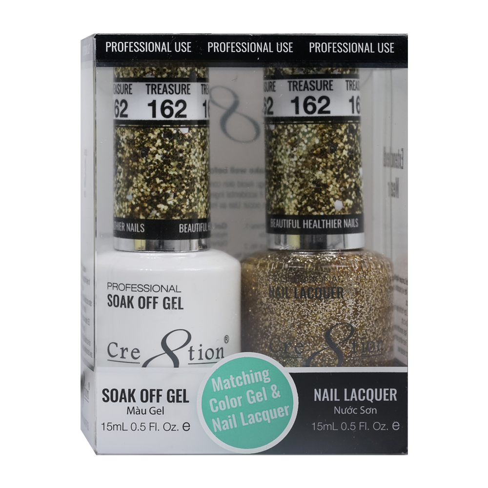 Cre8tion Gel Polish And Nail Lacquer, 162, 0.5oz, 0916-1003