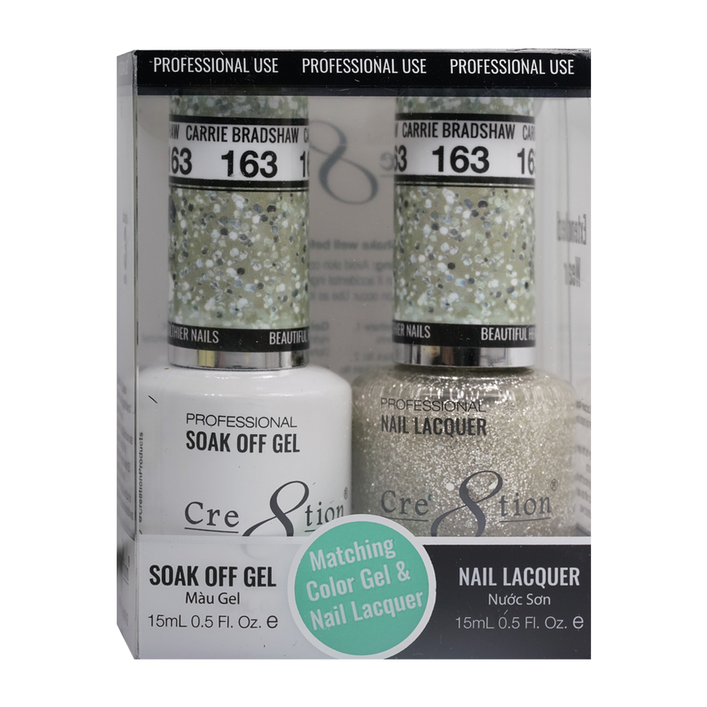 Cre8tion Gel Polish And Nail Lacquer, 163, 0.5oz, 0916-1004