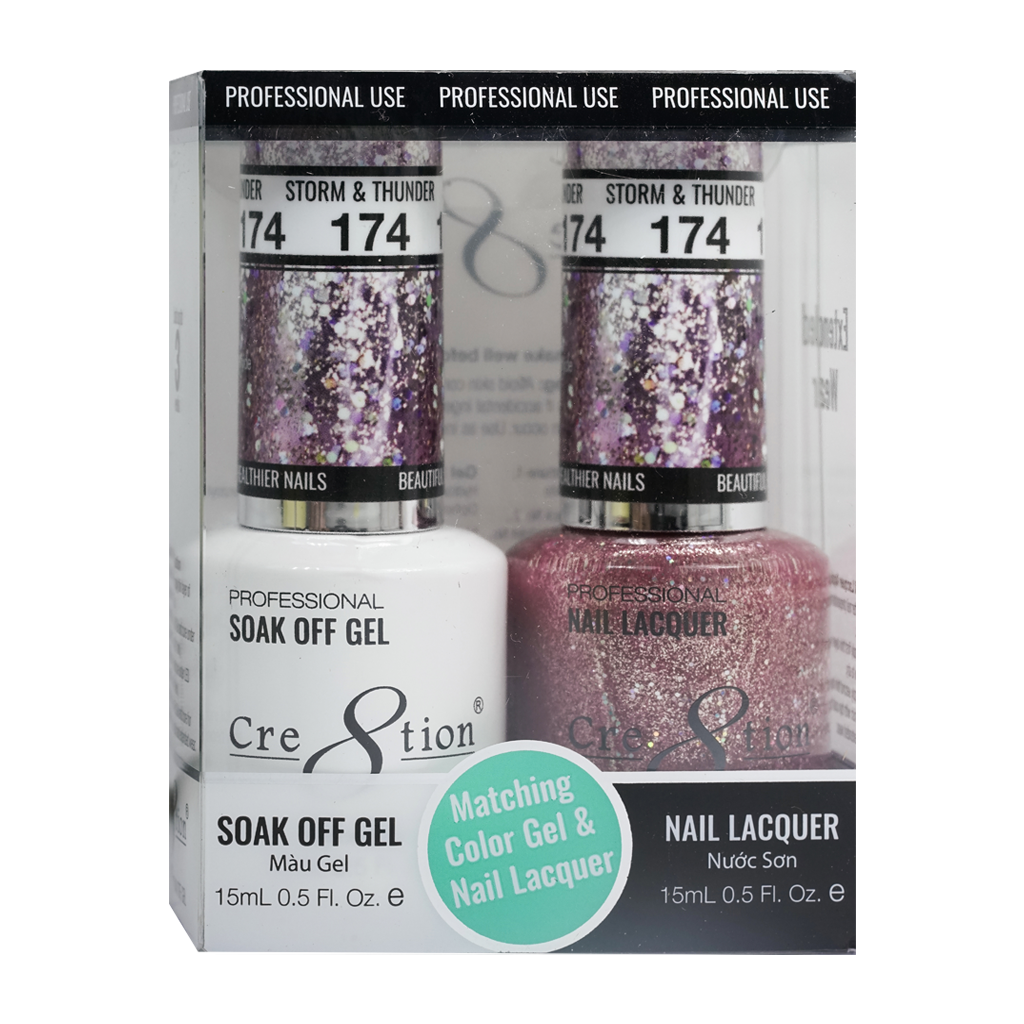 Cre8tion Gel Polish And Nail Lacquer, 174, 0.5oz, 0916-1381