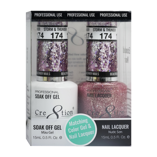 Cre8tion Gel Polish And Nail Lacquer, 174, 0.5oz, 0916-1381