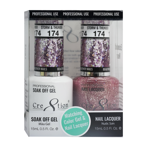Cre8tion Gel Polish And Nail Lacquer, 174, 0.5oz, 0916-1381