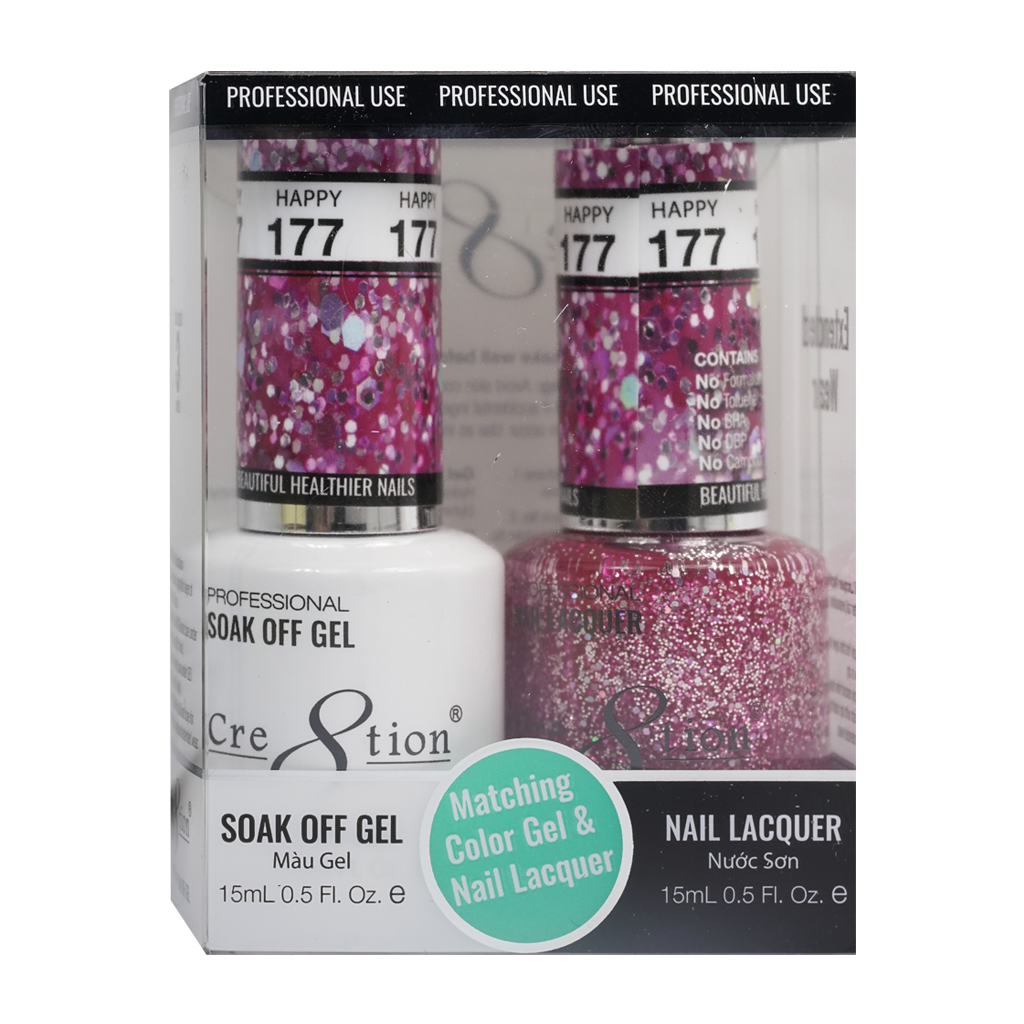 Cre8tion Gel Polish And Nail Lacquer, 177, 0.5oz, 0916-1385