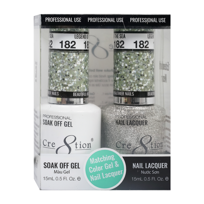 Cre8tion Gel Polish And Nail Lacquer, 182, 0.5oz, 0916-1390