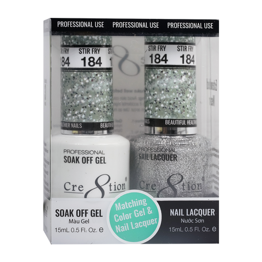 Cre8tion Gel Polish And Nail Lacquer, 184, 0.5oz, 0916-1392
