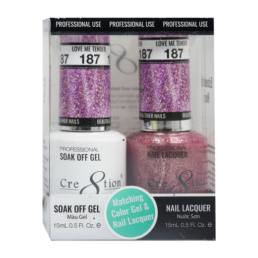 Cre8tion Gel Polish And Nail Lacquer, 187, 0.5oz, 0916-1395