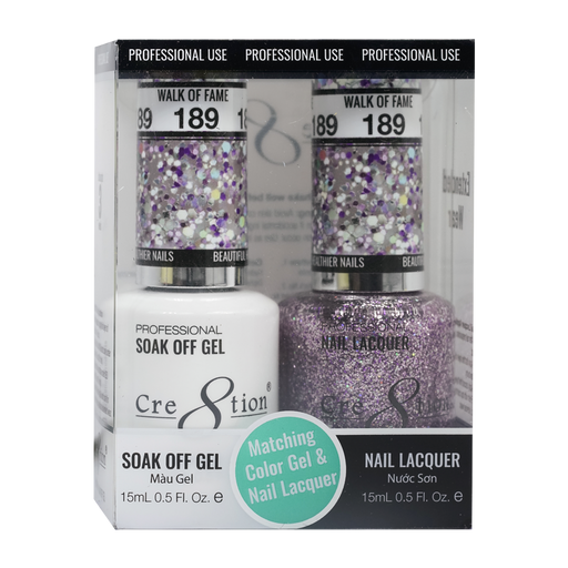 Cre8tion Gel Polish And Nail Lacquer, 189, 0.5oz, 0916-1397