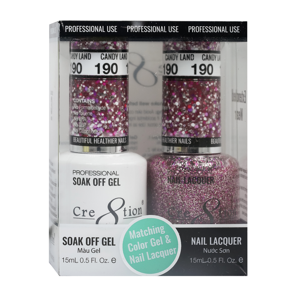 Cre8tion Gel Polish And Nail Lacquer, 190, 0.5oz, 0916-1398