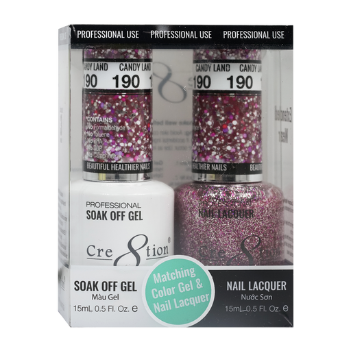 Cre8tion Gel Polish And Nail Lacquer, 190, 0.5oz, 0916-1398