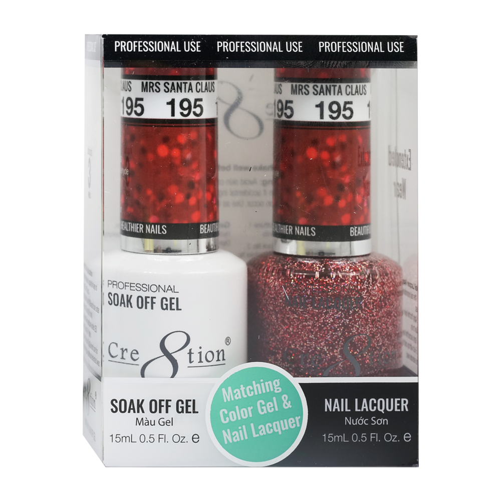 Cre8tion Gel Polish And Nail Lacquer, 195, 0.5oz, 0916-1403