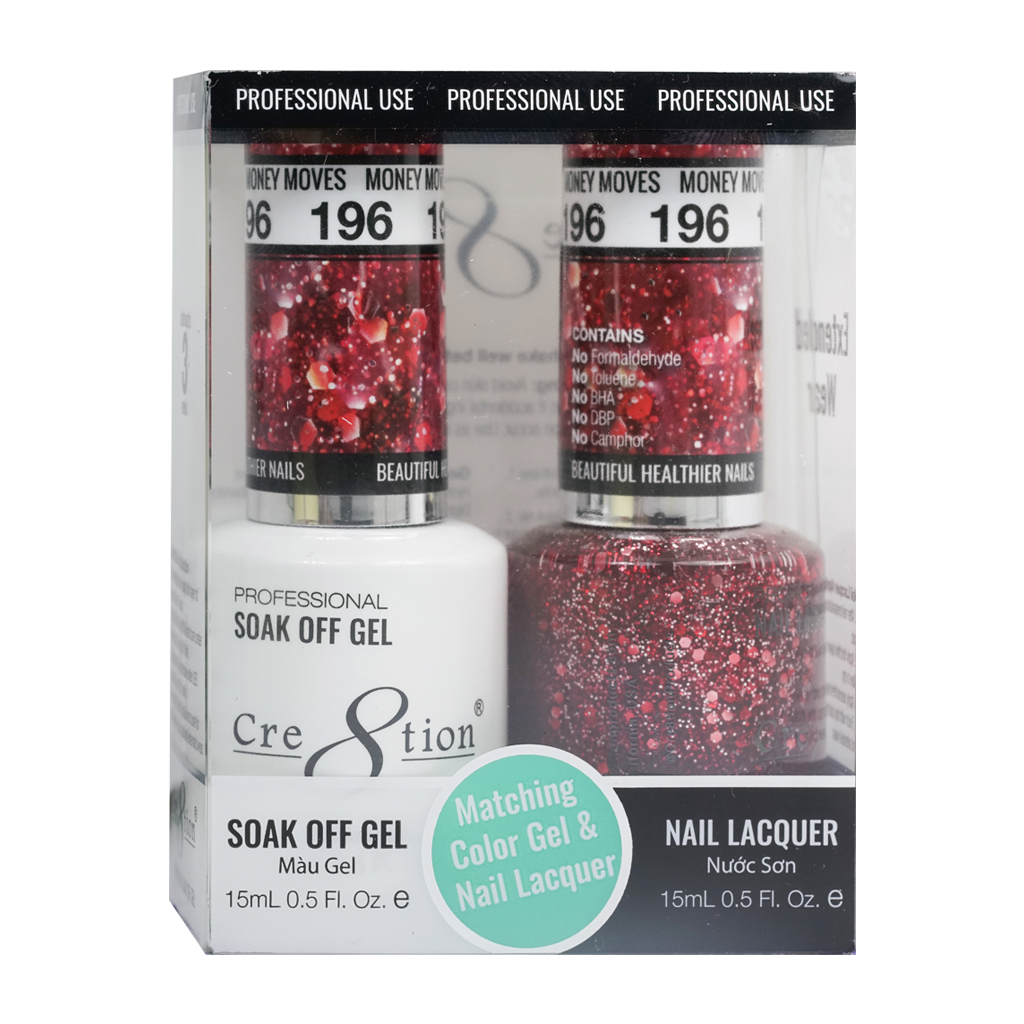 Cre8tion Gel Polish And Nail Lacquer, 196, 0.5oz, 0916-1404