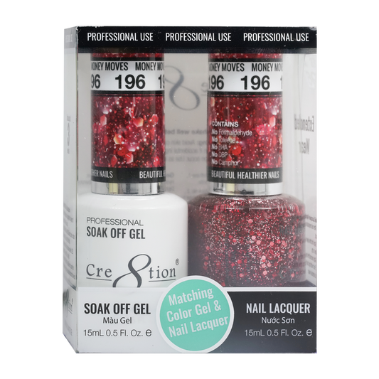 Cre8tion Gel Polish And Nail Lacquer, 196, 0.5oz, 0916-1404