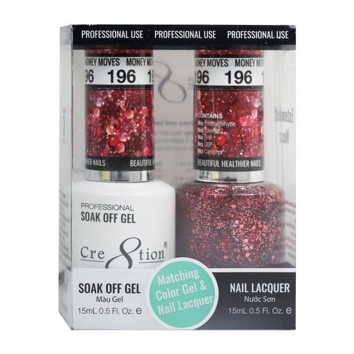 Cre8tion Gel Polish And Nail Lacquer, 196, 0.5oz, 0916-1404