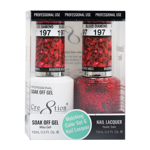 Cre8tion Gel Polish And Nail Lacquer, 197, 0.5oz, 0916-1405