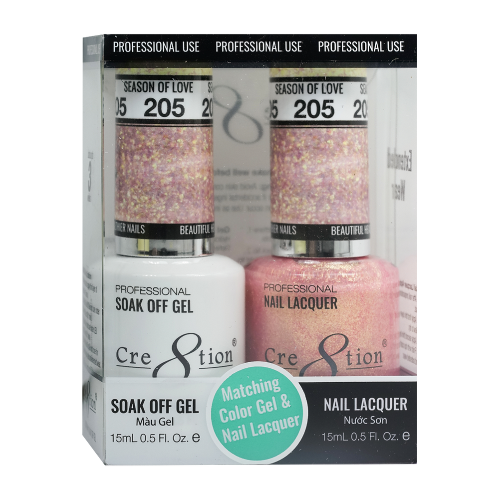 Cre8tion Gel Polish And Nail Lacquer, 205, 0.5oz, 0916-1413