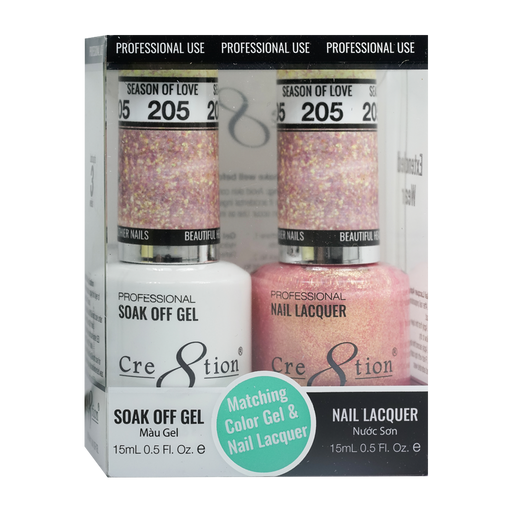 Cre8tion Gel Polish And Nail Lacquer, 205, 0.5oz, 0916-1413