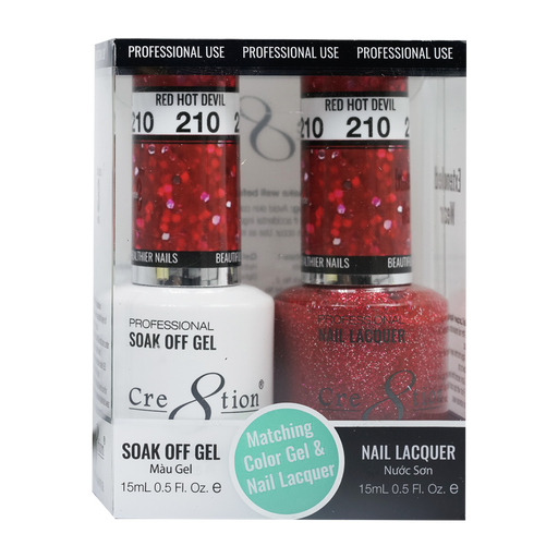 Cre8tion Gel Polish And Nail Lacquer, 210, 0.5oz, 0916-1418