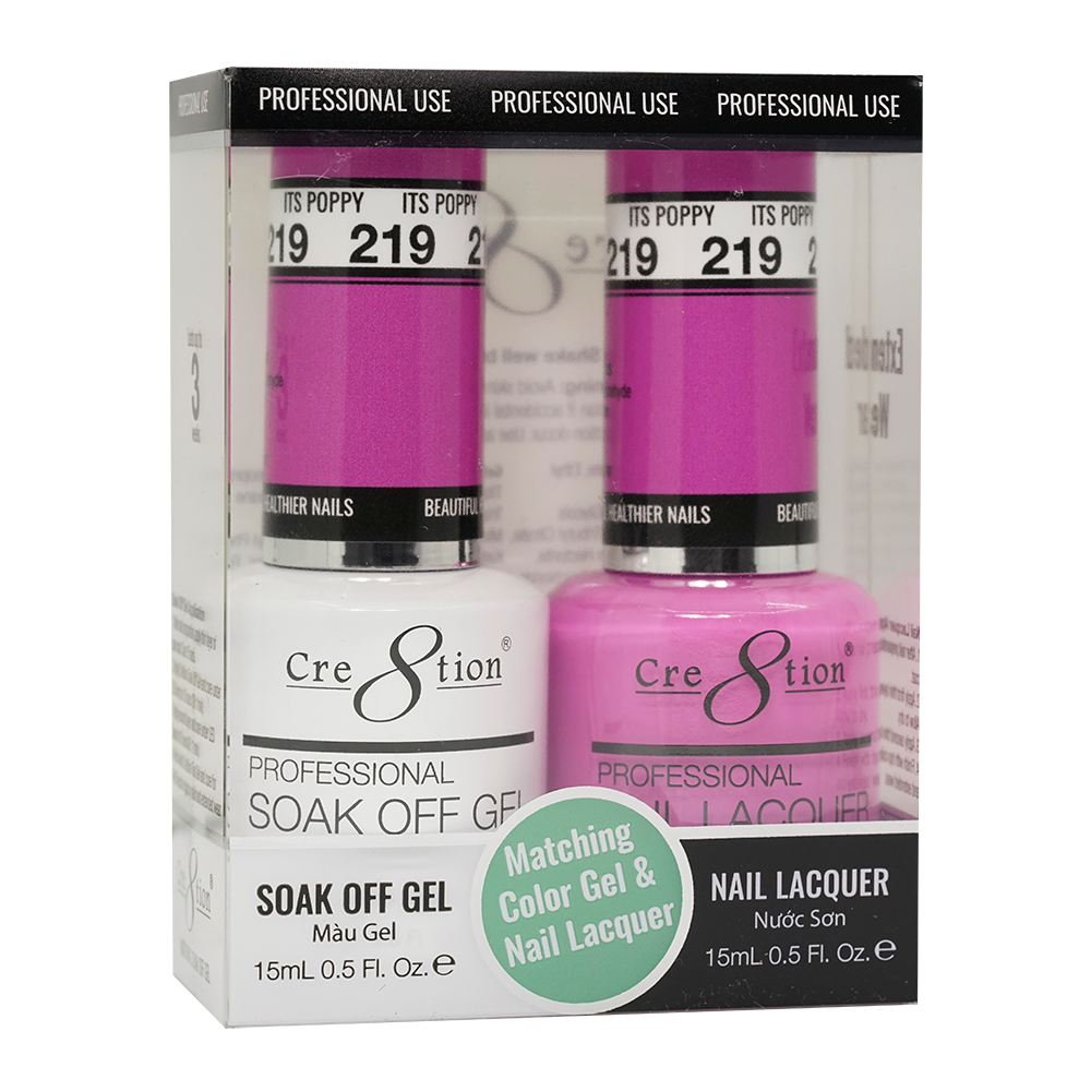 Cre8tion Gel Polish And Nail Lacquer, 219, 0.5oz, 0916-1427