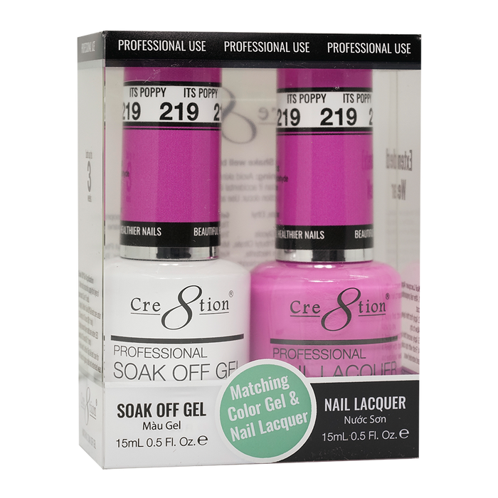 Cre8tion Gel Polish And Nail Lacquer, 219, 0.5oz, 0916-1427