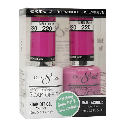 Cre8tion Gel Polish And Nail Lacquer, 220, 0.5oz, 0916-1428