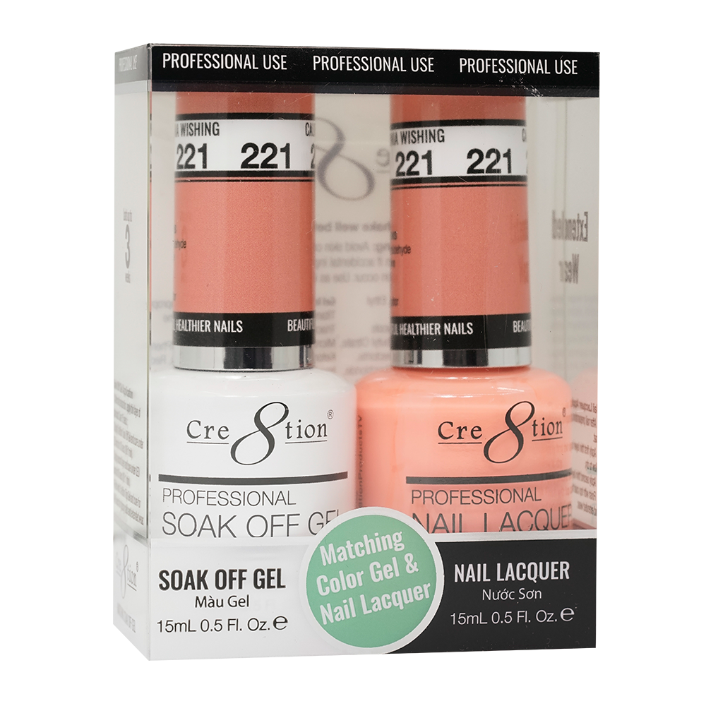 Cre8tion Gel Polish And Nail Lacquer, 221, 0.5oz, 0916-1429