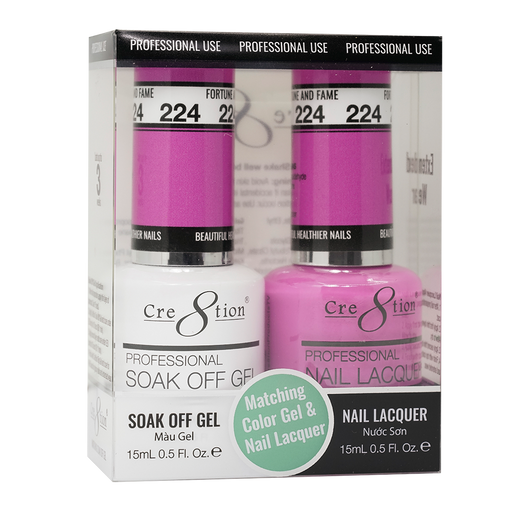 Cre8tion Gel Polish And Nail Lacquer, 224, 0.5oz, 0916-1432