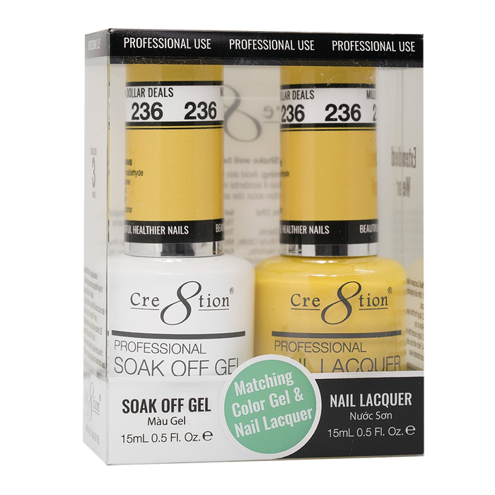 Cre8tion Gel Polish And Nail Lacquer, 236, 0.5oz, 0916-1444