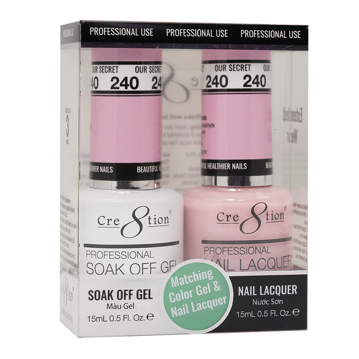 Cre8tion Gel Polish And Nail Lacquer, 240, 0.5oz, 0916-1448