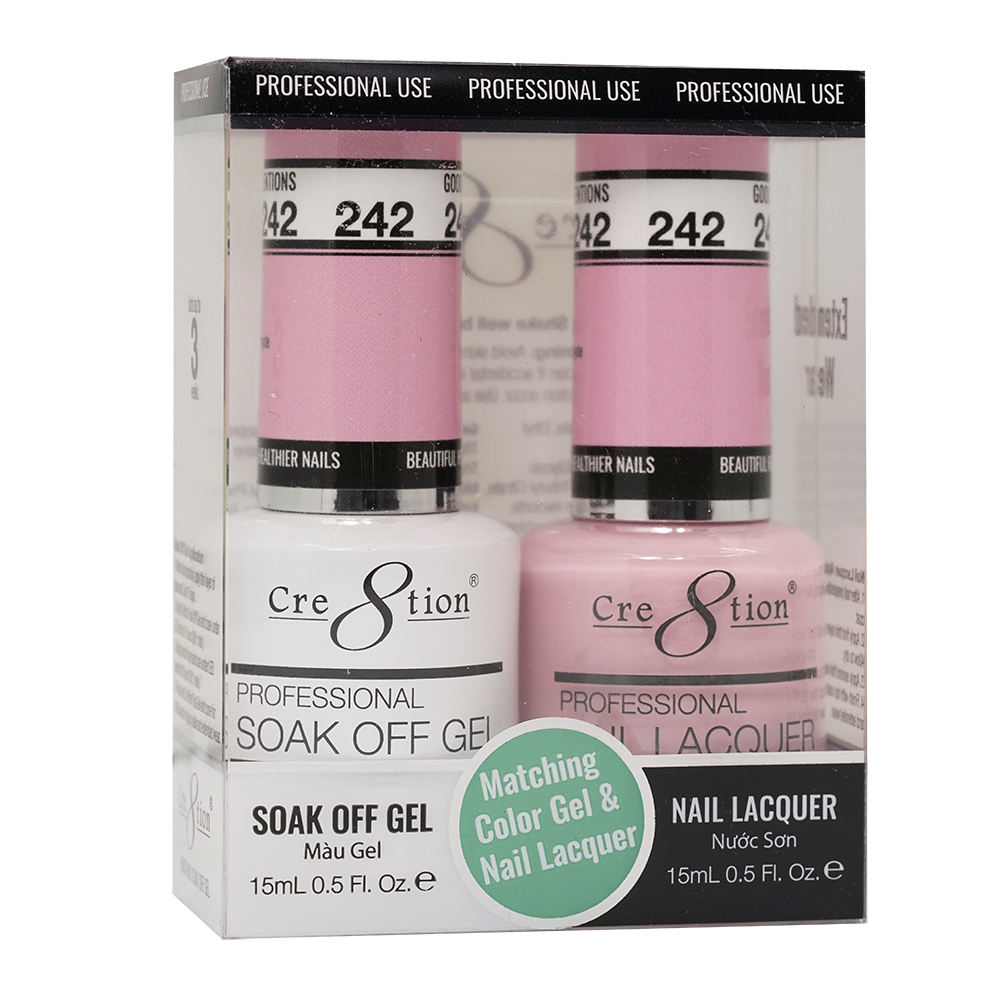Cre8tion Gel Polish And Nail Lacquer, 242, 0.5oz, 0916-1450