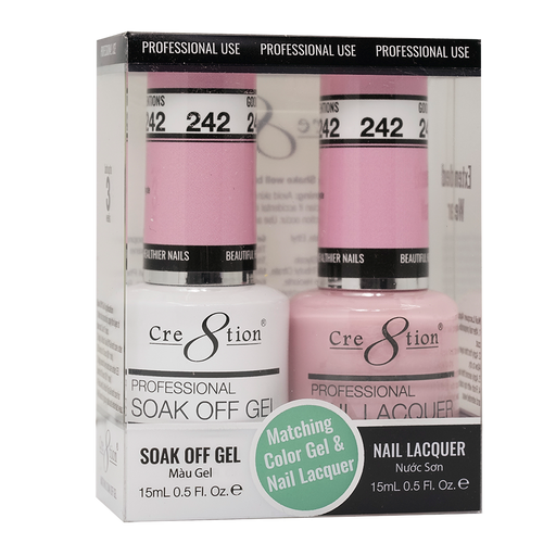 Cre8tion Gel Polish And Nail Lacquer, 242, 0.5oz, 0916-1450