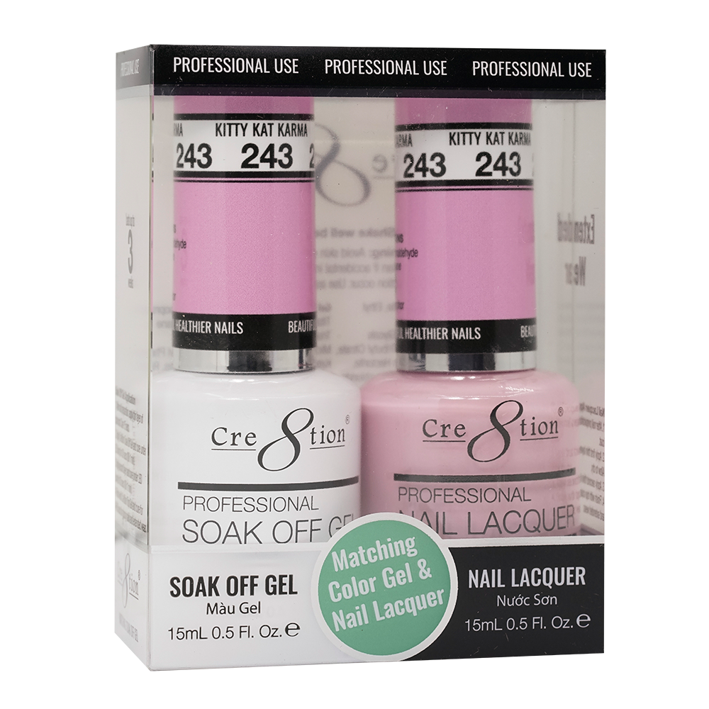 Cre8tion Gel Polish And Nail Lacquer, 243, 0.5oz, 0916-1451