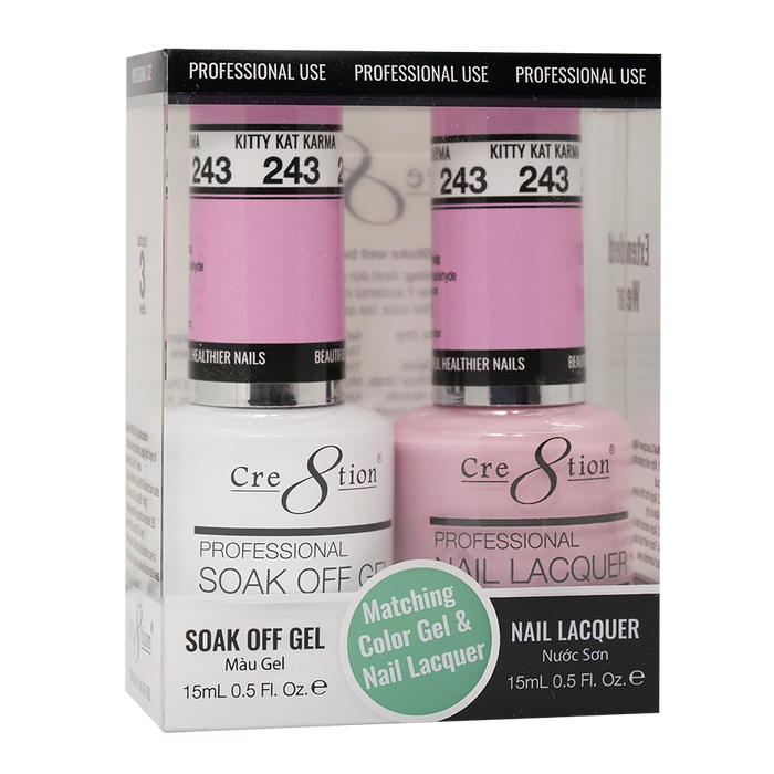 Cre8tion Gel Polish And Nail Lacquer, 243, 0.5oz, 0916-1451