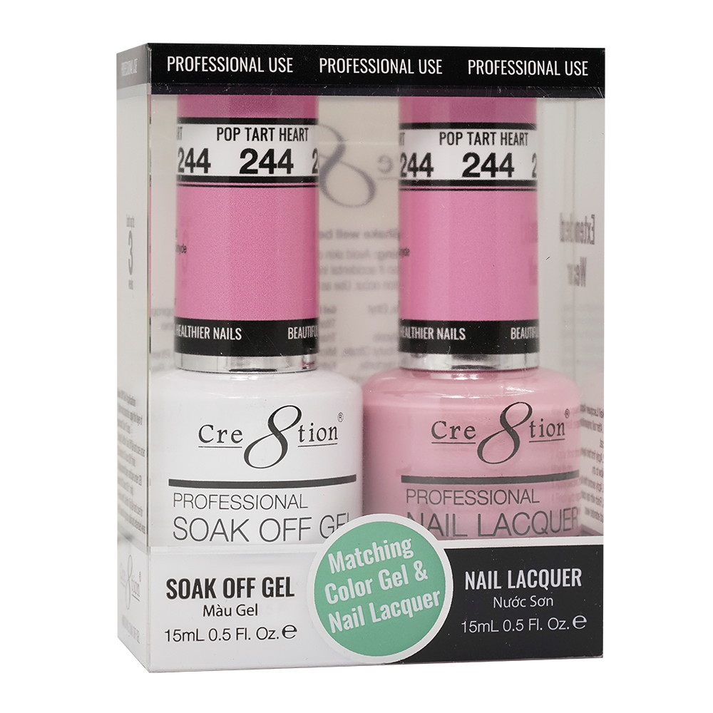 Cre8tion Gel Polish And Nail Lacquer, 244, 0.5oz, 0916-1452