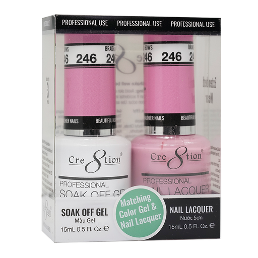 Cre8tion Gel Polish And Nail Lacquer, 246, 0.5oz, 0916-1454