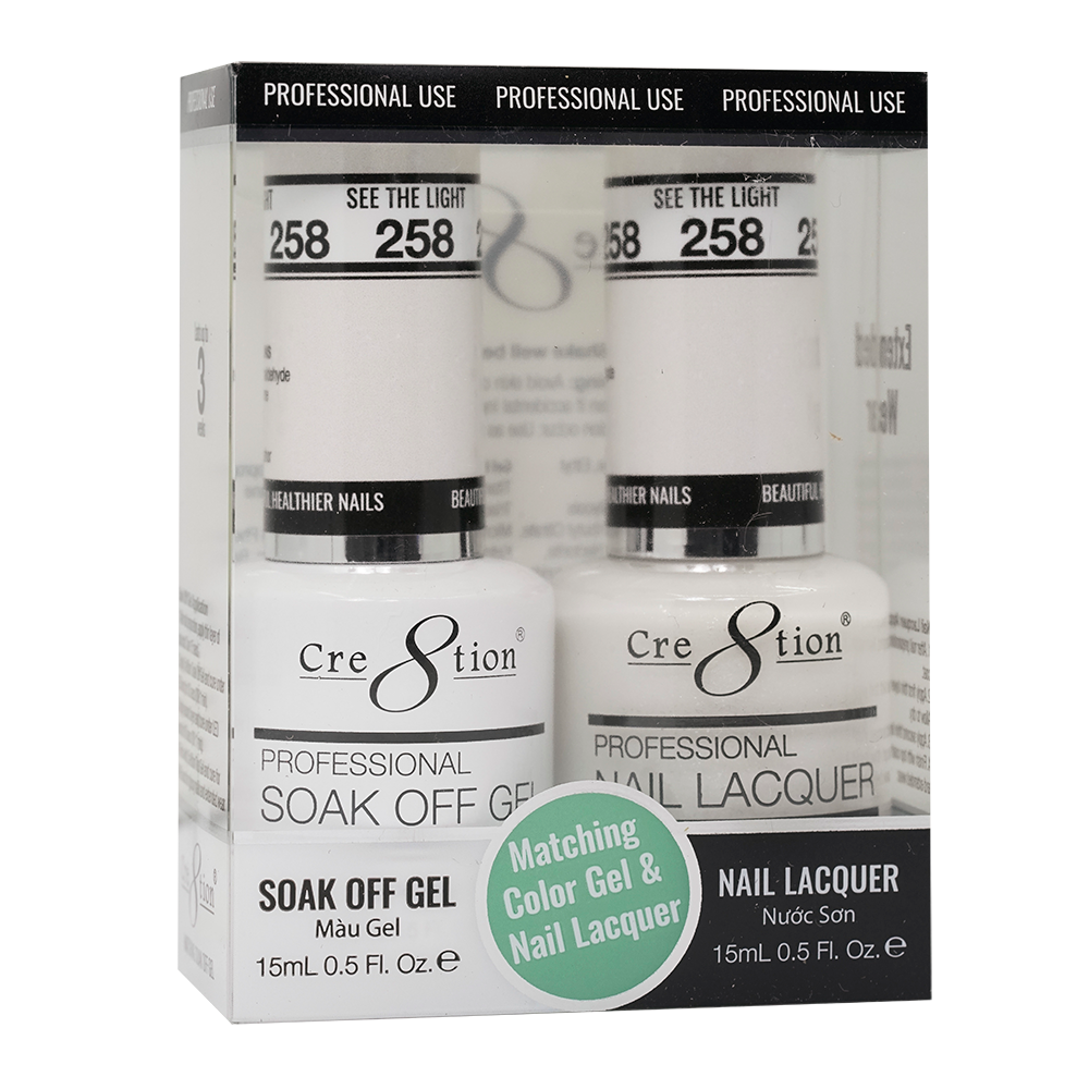 Cre8tion Gel Polish And Nail Lacquer, 258, 0.5oz, 0916-1466