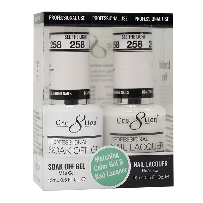 Cre8tion Gel Polish And Nail Lacquer, 258, 0.5oz, 0916-1466