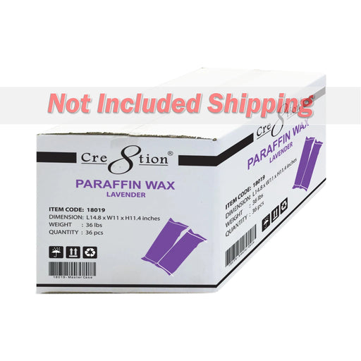Cre8tion Paraffin Wax - LAVENDER, CASE (Packing: 6 packs/box, 6 boxes/case)