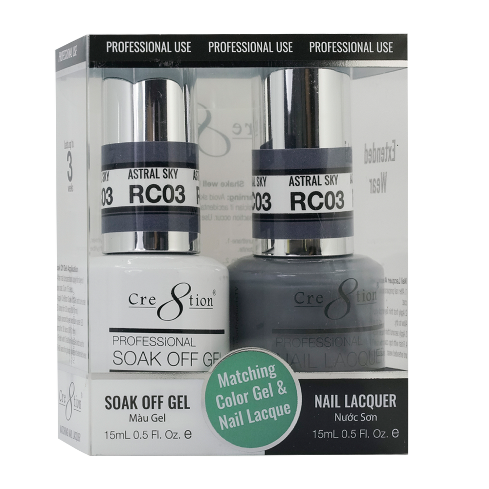 Cre8tion Gel Polish & Nail Lacquer, Rustic Collection, RC03, 0.5oz KK1712