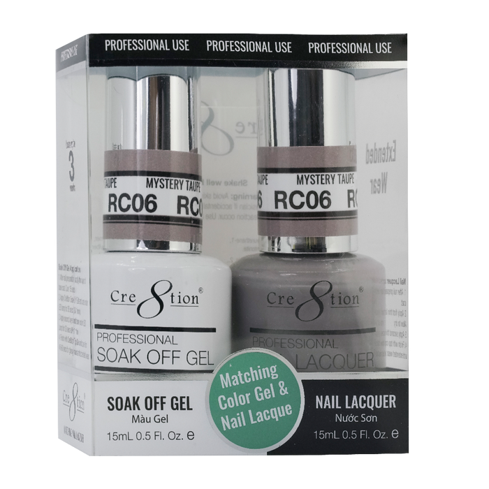 Cre8tion Gel Polish & Nail Lacquer, Rustic Collection, RC06, 0.5oz KK1712