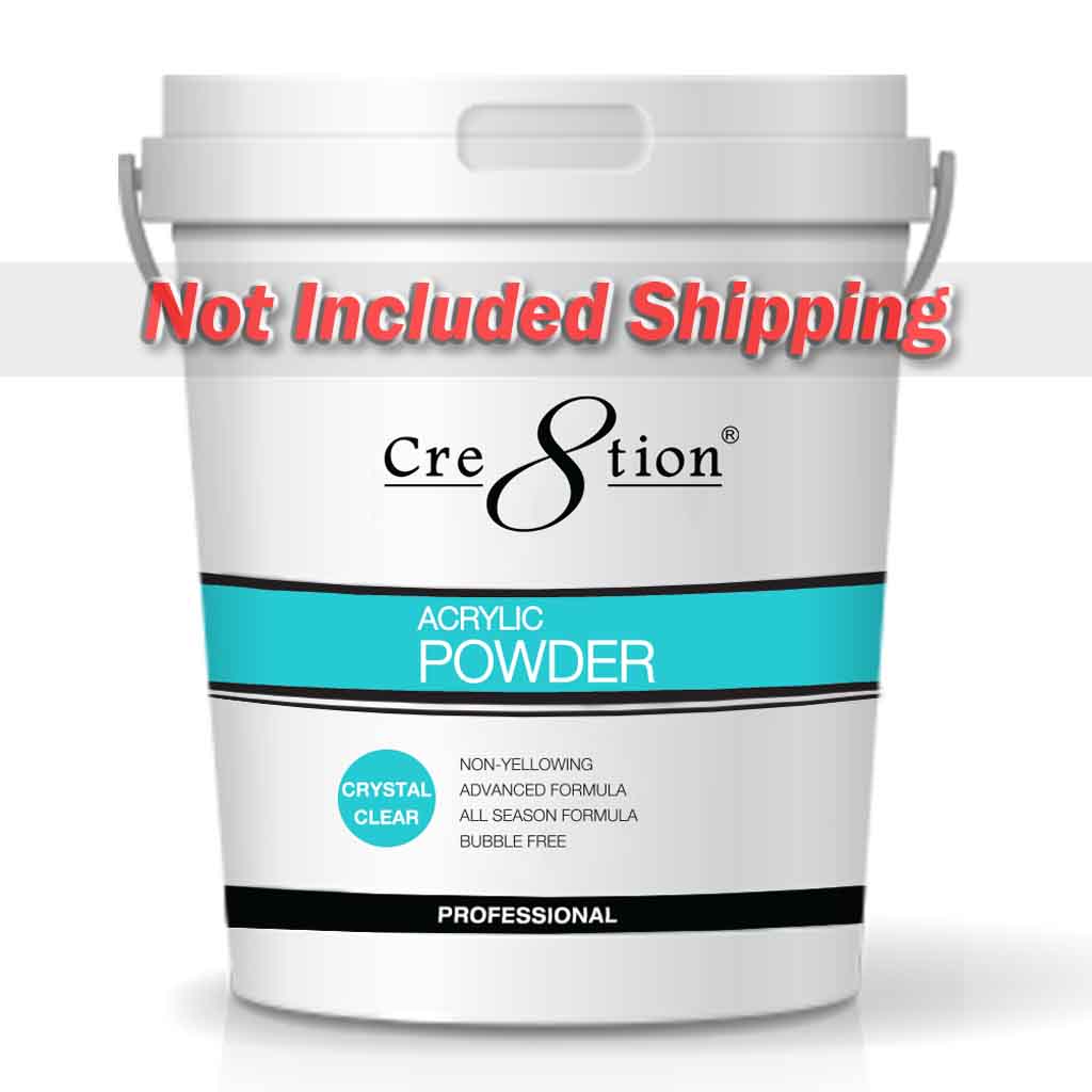 Cre8tion Acrylic Powder, Crystal, 25 lbs, 1441++