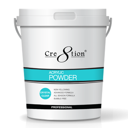 Cre8tion Acrylic Powder, Crystal, 25 lbs, 1441++