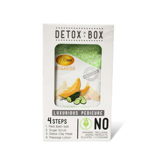 SpaRedi Detox In A Box, Pedicure 4 Steps, Cucumber Melon OK0325MD