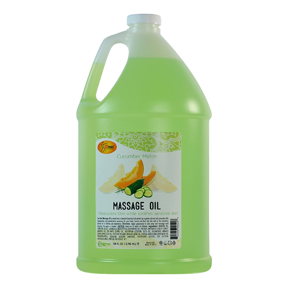 SpaRedi Massage Oil, Cucumber & Melon, 1Gal, 09350 OK0325MD