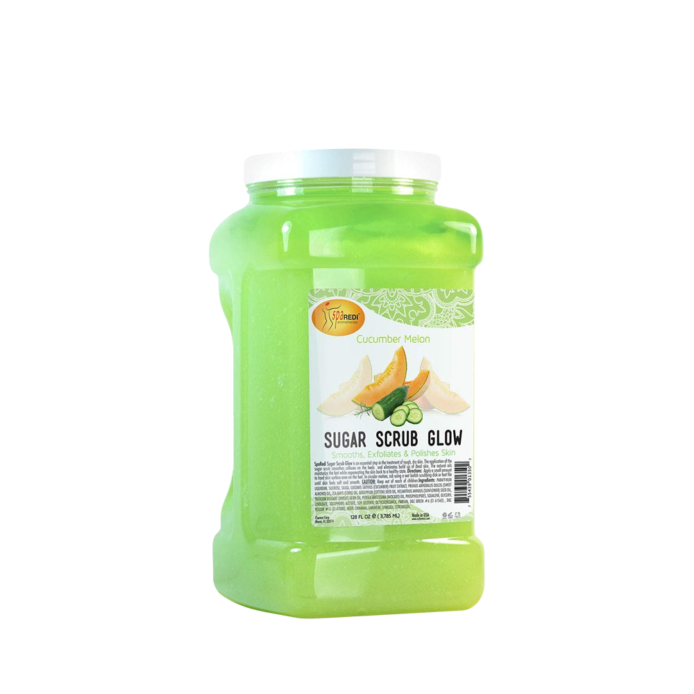 SpaRedi Sugar Scrub Glow, Cucumber & Melon, 01350, 1Gal OK0325MD